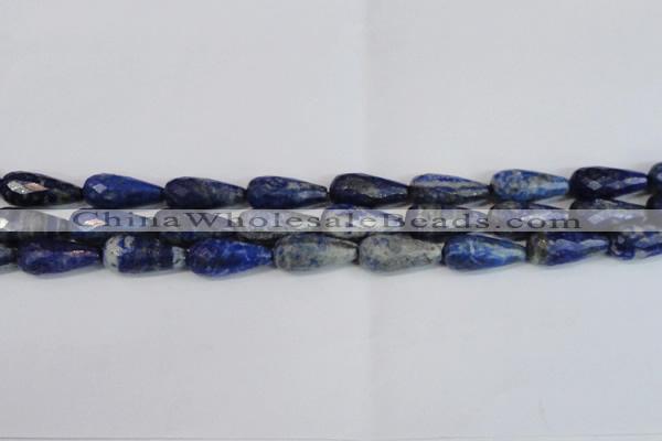 CTR303 15.5 inches 12*25mm faceted teardrop lapis lazuli beads