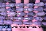 CTR309 15.5 inches 10*25mm faceted teardrop labradorite beads