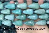 CTR359 15.5 inches 15*25mm faceted teardrop amazonite beads