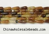 CTR401 15.5 inches 8*20mm teardrop agate beads wholesale