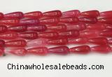 CTR403 15.5 inches 8*20mm teardrop agate beads wholesale