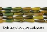 CTR416 15.5 inches 10*30mm teardrop agate beads wholesale