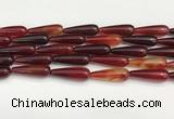 CTR421 15.5 inches 10*30mm teardrop agate beads wholesale