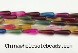 CTR423 15.5 inches 10*30mm teardrop agate beads wholesale