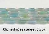 CTR424 15.5 inches 10*30mm teardrop agate beads wholesale