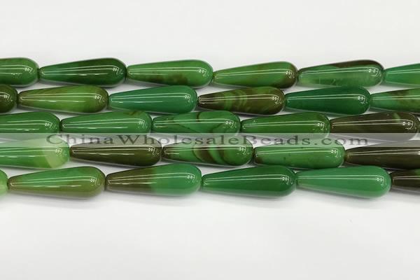 CTR432 15.5 inches 10*30mm teardrop agate beads wholesale