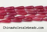 CTR455 15.5 inches 10*30mm faceted teardrop agate beads wholesale