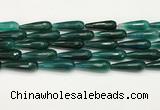 CTR462 15.5 inches 10*30mm faceted teardrop agate beads wholesale