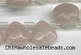 CTR600 Top drilled 10*10mm faceted briolette rose quartz beads