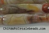 CTR63 15.5 inches 10*40mm faceted teardrop yellow agate beads