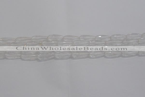 CTR70 15.5 inches 6*16mm faceted teardrop white crystal beads