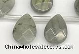 CTR701 Top drilled 12*16mm faceted briolette labradorite beads