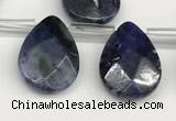 CTR702 Top drilled 12*16mm faceted briolette sodalite beads