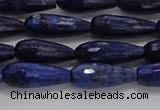 CTR76 15.5 inches 6*16mm faceted teardrop lapis lazuli beads