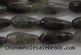 CTR77 15.5 inches 6*16mm faceted teardrop labradorite beads