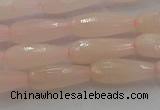 CTR84 15.5 inches 6*16mm faceted teardrop peach stone beads