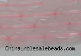 CTR91 15.5 inches 8*20mm faceted teardrop rose quartz beads