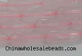 CTR91 15.5 inches 8*20mm faceted teardrop rose quartz beads