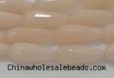 CTR96 15.5 inches 8*20mm faceted teardrop pink aventurine beads