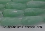 CTR98 15.5 inches 8*20mm faceted teardrop jade gemstone beads