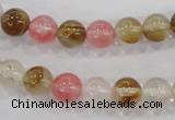 CTS03 15.5 inches 8mm round tigerskin glass beads wholesale