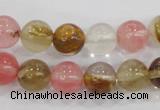 CTS04 15.5 inches 10mm round tigerskin glass beads wholesale