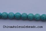 CTU02 15.5 inches 6mm round blue turquoise strand beads Wholesale