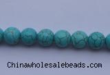 CTU03 15.5 inches 8mm round blue turquoise strand beads Wholesale