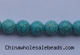 CTU05 15.5 inches 12mm round blue turquoise strand beads Wholesale