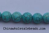 CTU08 15.5 inches 18mm round blue turquoise strand beads Wholesale