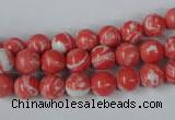 CTU1002 15.5 inches 8mm round synthetic turquoise beads wholesale