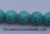 CTU11 15.5 inches 30mm round blue turquoise strand beads Wholesale