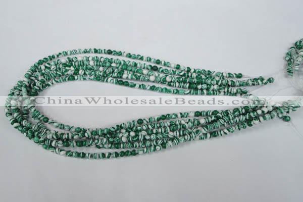 CTU1125 15.5 inches 4mm round synthetic turquoise beads wholesale