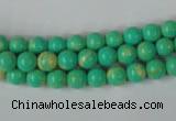 CTU1161 15.5 inches 6mm round synthetic turquoise beads wholesale