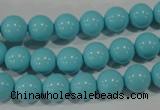 CTU1214 15.5 inches 12mm round synthetic turquoise beads