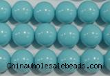 CTU1215 15.5 inches 14mm round synthetic turquoise beads
