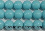 CTU1215 15.5 inches 14mm round synthetic turquoise beads