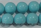 CTU1217 15.5 inches 18mm round synthetic turquoise beads