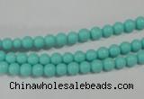 CTU1380 15.5 inches 4mm round synthetic turquoise beads