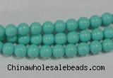 CTU1381 15.5 inches 5mm round synthetic turquoise beads