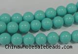 CTU1383 15.5 inches 8mm round synthetic turquoise beads