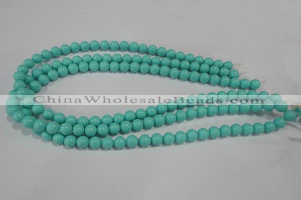CTU1383 15.5 inches 8mm round synthetic turquoise beads