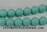 CTU1384 15.5 inches 10mm round synthetic turquoise beads