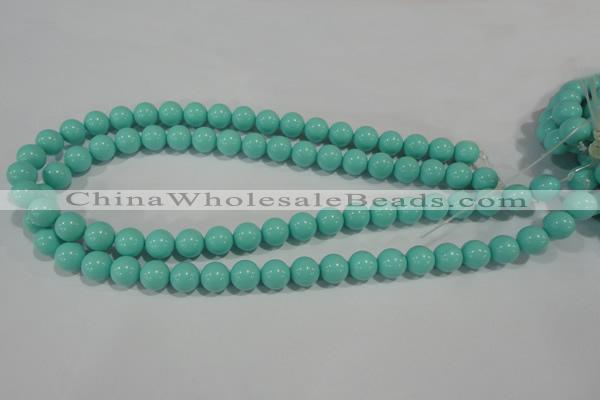 CTU1384 15.5 inches 10mm round synthetic turquoise beads