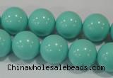 CTU1386 15.5 inches 14mm round synthetic turquoise beads