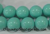 CTU1387 15.5 inches 16mm round synthetic turquoise beads