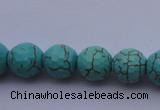 CTU14 15.5 inches 10mm faceted round blue turquoise beads Wholesale