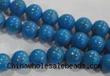 CTU1620 15.5 inches 4mm round synthetic turquoise beads