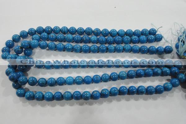 CTU1622 15.5 inches 8mm round synthetic turquoise beads