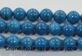 CTU1624 15.5 inches 12mm round synthetic turquoise beads